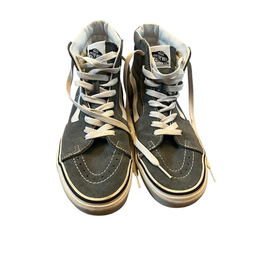 Vans High-Top Skate Sneakers in Gray & White M7.5W9